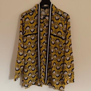 Eloquii Yellow and Black Pattern Blouse